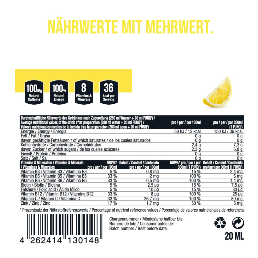 Energy Shot Lemon (15 Stück)